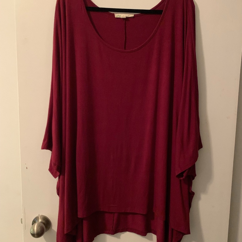 Burgundy Draped Top